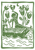 Linogravure numérisée - croco